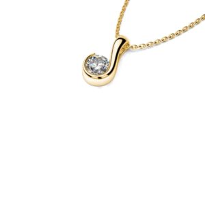 Zlatý náhrdelník s diamantmi Leia