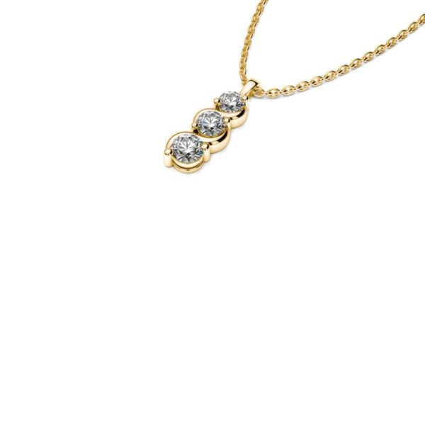Zlatý náhrdelník s diamantmi Linea