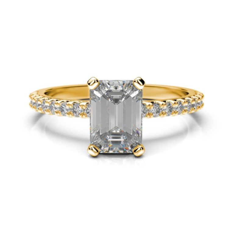 Diamantový zásnubný prsteň Ela Emerald