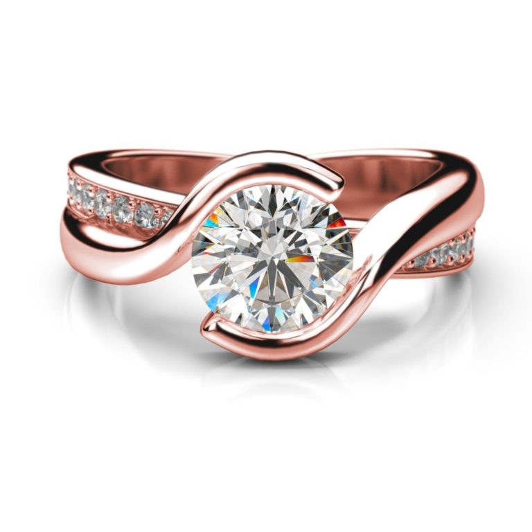 Zásnubný prsteň s diamantom Lamar Round