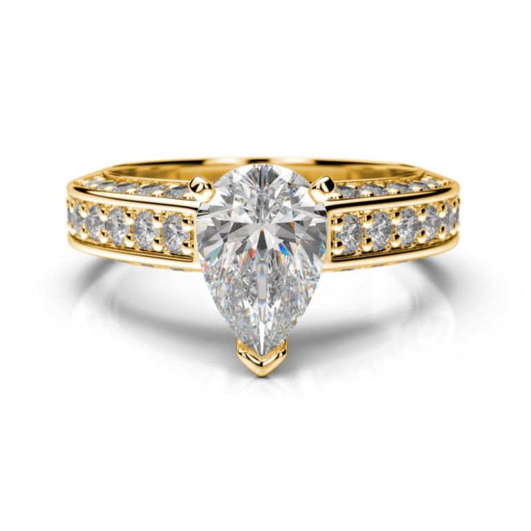 Zásnubný prsteň s diamantom Gemma Pear