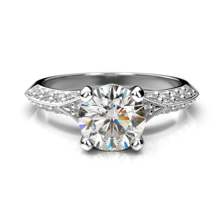 Zásnubný prsteň s diamantom Nais Round