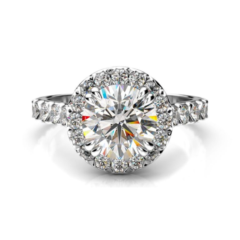 Diamantový zásnubný prsteň Abema Round