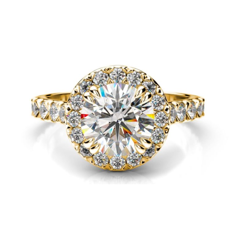 Zásnubný prsteň s diamantom Abema Round